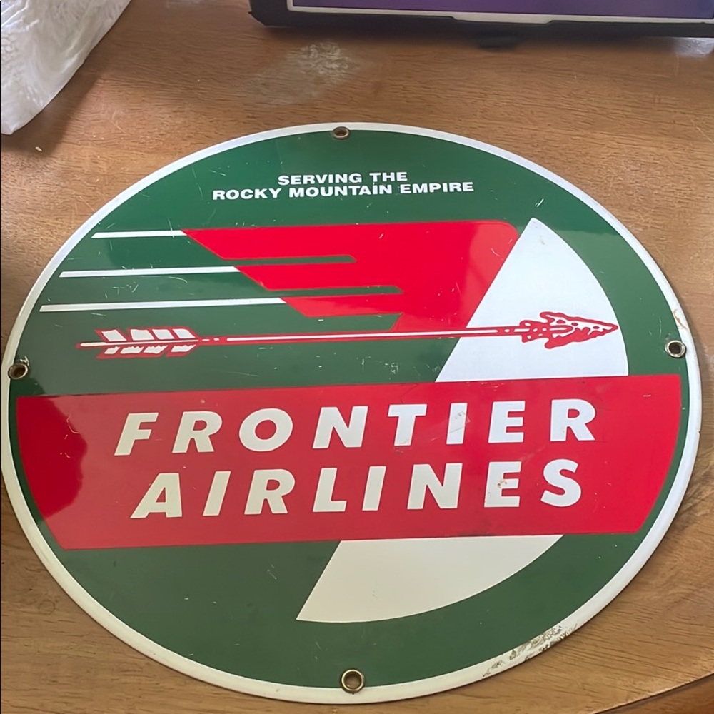 Frontier Airlines Vintage Sign Ande Rooney
